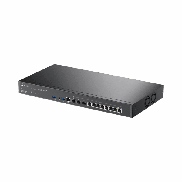 Router Omada VPN /  SDN Multi-WAN 10G / 1 Puerto WAN SFP+ 10G / 1 Puerto WAN/LAN SFP+ 10G / 1 Puerto WAN/LAN SFP 1G / 8 puertos LAN/WAN 1G / 2 Puertos USB / 2.3 Millones Sesiones Concurrentes / Administración Centralizada OMADA SDN.