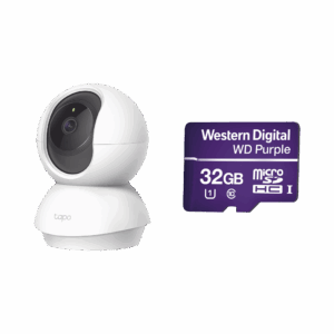 Kit de Cámara IP Wi-Fi / Incluye 1 Pieza Modelo TAPOC200 / 2 Megapixel / Audio Doble Vía /  Utiliza La App Tapo / 1 Memoria Micro SD Modelo  Mod WD32MSD