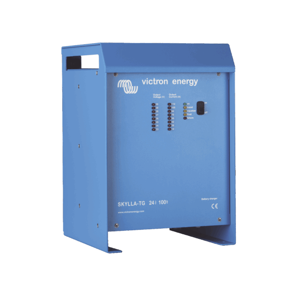 Skylla-TG 24/100 / Cargador de Baterías para Ambientes Marinos 24 V, 100 A / Bancos de 500 a 1000 Ah