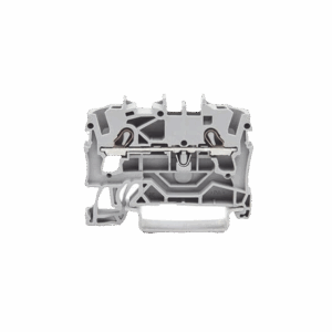 Borna de paso para 2 conductores; 2,5 mm²; Apropiado para aplicaciones Ex e II; Marcaje lateral y central; para carril DIN 35 x 15 y 35 x 7,5; Push-in CAGE CLAMP®; 2,50 mm²; gris