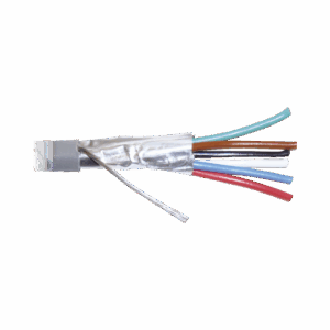 Bobina de 305 metros de cable 8 conductores, 22 AWG, tipo CMR, de color gris para aplicaciones en Alarmas de intrusión /Control de acceso/Interfonos y TV porteros/Automatización/Audio y Voceo.