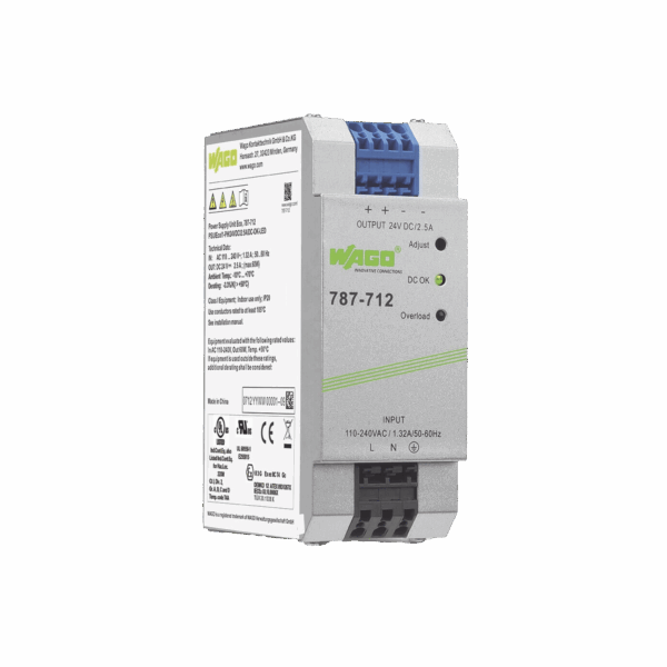 Fuente de alimentación; ECO; monofásico; Tensión de salida 24V DC; Corriente de salida 2,5A; DC-OK LED; 4,00 mm²