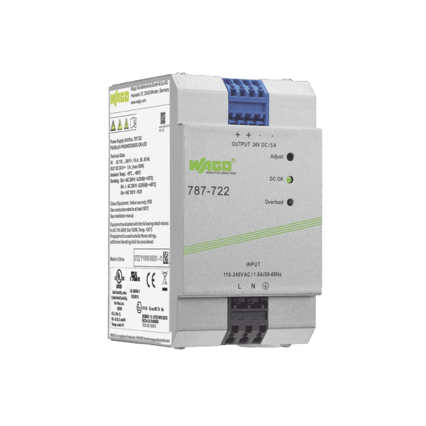 Fuente de alimentación; ECO; monofásico; Tensión de salida 24V DC; Corriente de salida 5A; DC-OK LED; 4,00 mm²