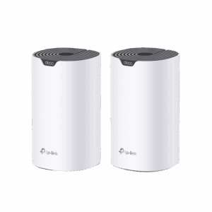 Kit 2 Routers Inalámbricos MESH Interior para Hogar / Doble Banda Wi-Fi 5 AC1900 Mbps / 3 Puerto Gigabit WAN/LAN / 3 Antenas Internas / Administración Mediante la App Deco (iOS, Android)