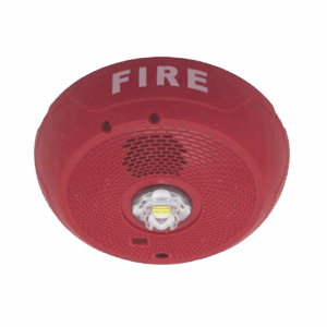 Sirena con Lámpara LED Estroboscópica / Montaje en Techo / Nivel de Candelas Seleccionable / Color Rojo / Nuevo Diseño Moderno y Elegante / Menor Consumo de Corriente