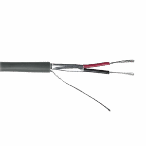 Cable Calibre 22 / 2 Conductores / Blindado / 305 Metros / Riser / UL / Color Gris / Hecho en México