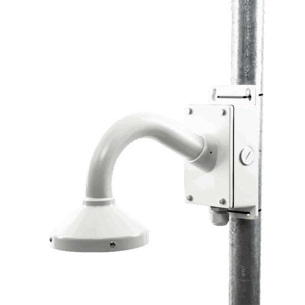 Montaje Universal de Pared con Cuello de Ganso y Caja de Conexiones / Compatible con Cámaras Domo y Bala