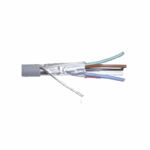 Cable Calibre 22, CMR, 6 Conductores, Blindado, 305 metros, Color Gris