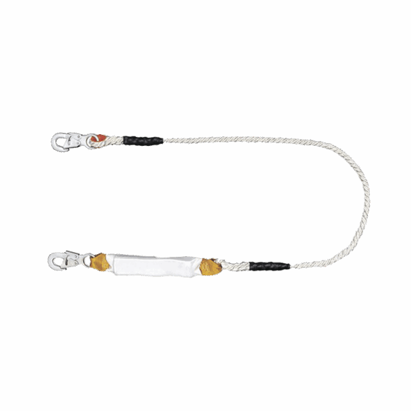 Amortiguador con Cable de Protección de  Nylon y 2 Ganchos de Seguro Doble.