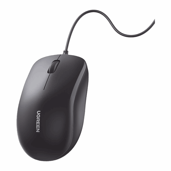 Mouse Óptico USB | Cable USB de 1.5 metros | 3 Botones | 1200DPI | Diseño Ergonómico | Silencioso | Color Negro | Windows / MacOS / Linux / Chrome y otros | También Compatible con  DVR / NVR.