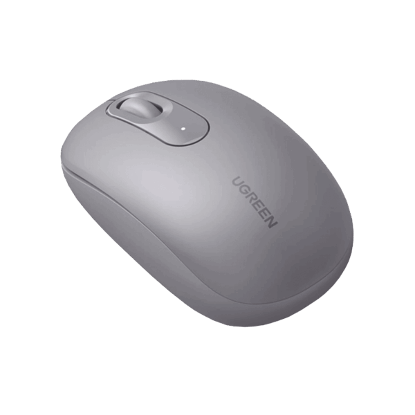 Mouse Inalámbrico 2.4G 800/1200/1600/2400 DPI | Función de 3 botones | Alcance 10m | Silencioso |  Ergonómico | Anti-caída y Anti-interferencias | Batería Alcalina AA incluida  | Color Grey.