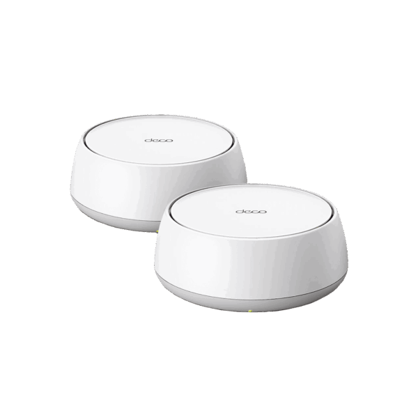 KIT 2 Routers Inalámbrico MESH Interior para Hogar / Doble Banda Wi-Fi 7 BE3600 Mbps / 2 Puerto 2.5 Gigabit WAN/LAN / 4 Antenas Internas / Operación Multi-Link MLO / Administración Mediante la App Deco (iOS, Android) / HomeShield
