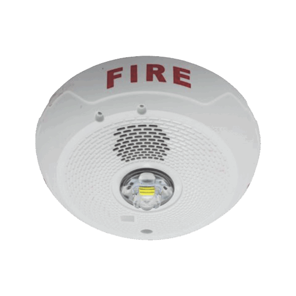 Sirena con Lámpara LED Estroboscópica, Montaje en Techo, Nivel de Candelas Seleccionable, Color blanco , Nuevo Diseño Moderno y Elegante y Menor Consumo de Corriente