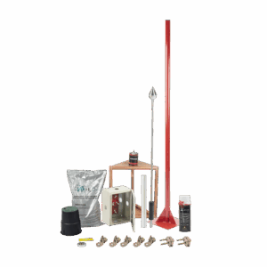 Kit Pararrayo con Accesorios para Protección de Diámetro de 200m.