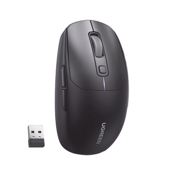 Mouse Gaming Inalámbrico| 5000 DPI | 5 Niveles de DPI  |6 Botones | Recargable | Tri-Modo USB/BT/2,4 GHz | Diseño Ergonómico | Alta Capacidad de Batería | Luz Led | Compatible con Windows macOS Android iOS Linux.