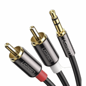 Cable Audio Premium Jack 3.5mm a 2 RCA / 10 Metros / Flexible / Doble Blindaje / Transferencia de Audio sin Pérdidas / Caja de Aleación de Cobre / Amplia Compatibilidad / Diseño Duradero.