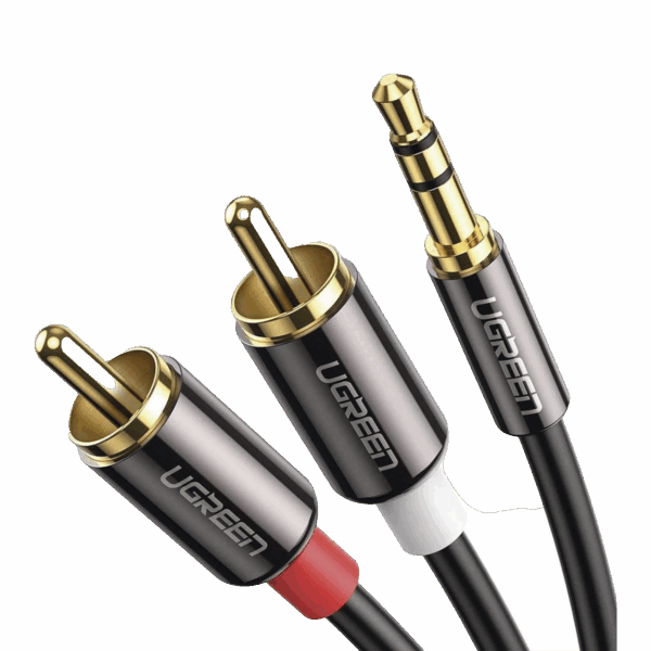 Cable Audio Premium Jack 3.5mm a 2 RCA / 10 Metros / Flexible / Doble Blindaje / Transferencia de Audio sin Pérdidas / Caja de Aleación de Cobre / Amplia Compatibilidad / Diseño Duradero.