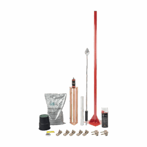 Kit Pararrayo con Punta en Aluminio con Accesorios para Protección de Diámetro de 160 m.
