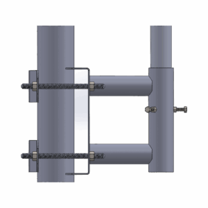 Adaptador para Colocar Mástil (tubo) a Poste recto.