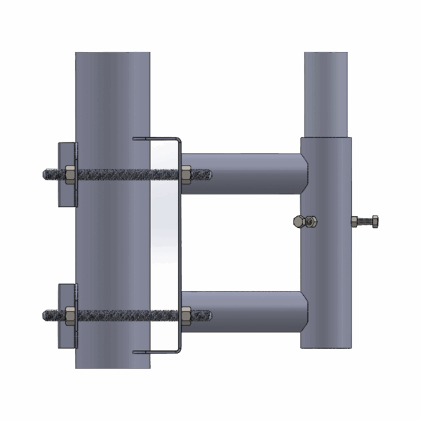 Adaptador para Colocar Mástil (tubo) a Poste recto.