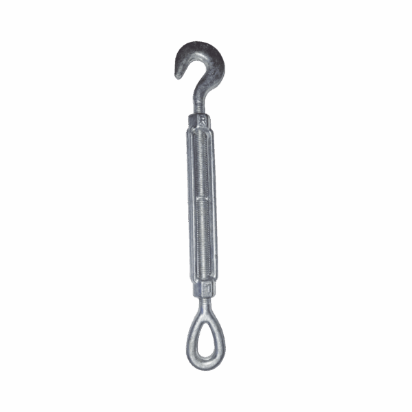 Tensor de 1/2" x 6" Acero Forjado OJO-GANCHO Galv. Inmersión en Caliente (Carga Max. 1500 Lbs).