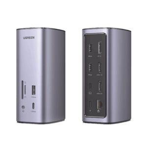 HUB USB-C (Docking Revodok Pro) 12 en 1 | 2 USB-A 3.0 | 1 USB-C PD Carga 100W | 1 USB-A 3.1 | 1 USB-C 3.1 | HDMI 4K | HDMI 8K Ultra HD | Display Port 4K | RJ45 (Gigabit) | Lector Tarjeta SD + Micro SD (TF) | Jack Audio 3.5mm.