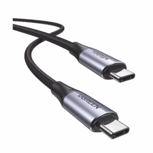 Cable USB-C a USB-C 3.2 Thunderbolt | 1 Metro | 240W | 10 Gbps | 480 Mbps | Soporta Video 4K@60Hz| Chip E-Market Inteligente | Carcasa de Aluminio | Nylon Trenzado | Blindaje de 4 capas.