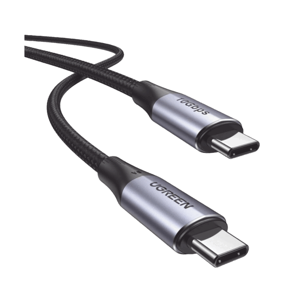Cable USB-C a USB-C 3.2 Thunderbolt | 1 Metro | 240W | 10 Gbps | 480 Mbps | Soporta Video 4K@60Hz| Chip E-Market Inteligente | Carcasa de Aluminio | Nylon Trenzado | Blindaje de 4 capas.