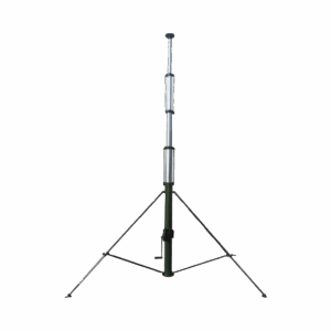 Mástil Telescópico Retraible Manual de 12 metros con Accesorios. Incluye Tripie.