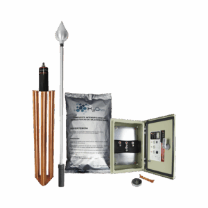 Kit de Pararrayo con Punta en Acero Inoxidable con Diámetro de Protección de 160 metros.