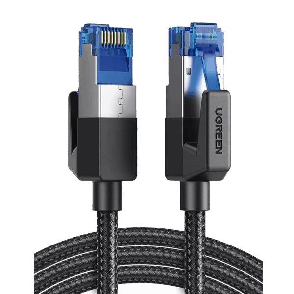 Cable Ethernet Cat8 CLASS???F/FTP Redondo con Malla de Nylon 5 Metros