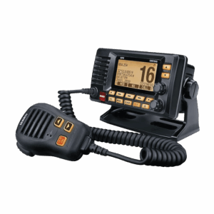 Radio Móvil Marino VHF, color negro con receptor de GPS inte...