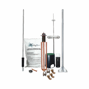 Kit de Pararrayo Dipolo con Electrodo y Accesorios de Instalación para Techo.