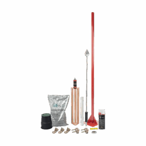 Kit Pararrayo con Accesorios para Protección de Diámetro de 80 m.