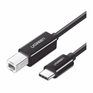 Cable de Impresora o escáner USB-C | 1m (6 pies) | USB Tipo C a USB 2.0 Tipo B | Soporta Thunderbolt 3 | Alta velocidad | DAC | Compatible con Brother HP, Canon, Lexmark, Epson, Dell, Xerox, Samsung, etc.