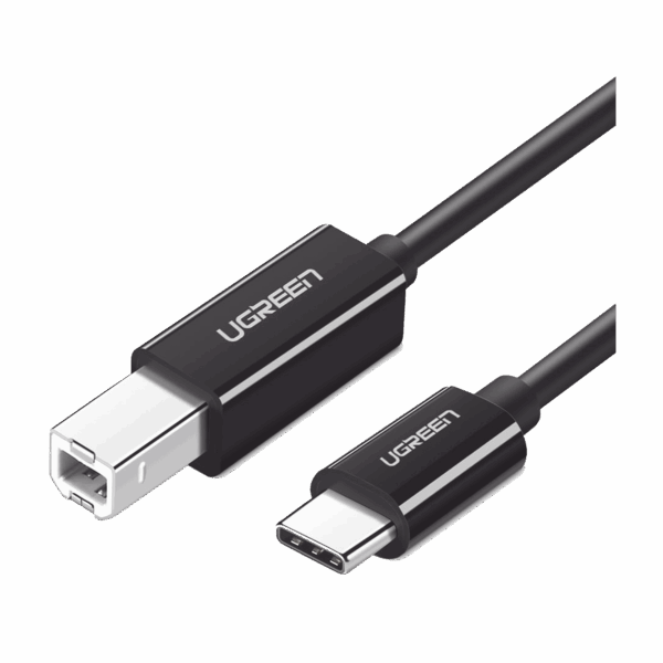 Cable de Impresora o escáner USB-C | 1m (6 pies) | USB Tipo C a USB 2.0 Tipo B | Soporta Thunderbolt 3 | Alta velocidad | DAC | Compatible con Brother HP, Canon, Lexmark, Epson, Dell, Xerox, Samsung, etc.