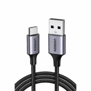 Cable USB-A a USB-C | 1 Metro | Transferencia de datos de 480 Mbps | Carga Rápida | QC 4.0/3.0/2.0 | FPC | AFC | Protección Integrada | Caja de Aluminio | Nylon Trenzado | Color Negro.