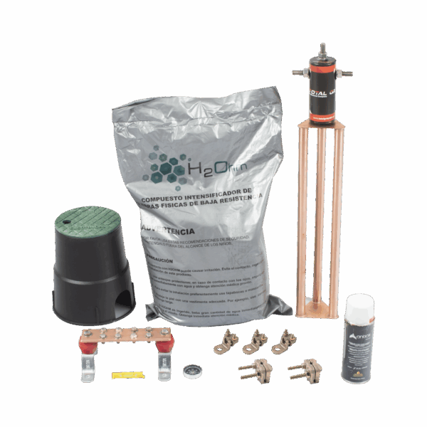 Kit de tierra física modelo TG45AB con Electrodo Magnetoactivo, capacidad: 45 AMP