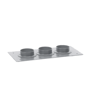 Placa Pasamuros Con Capacidad de 3 Botas de 4″