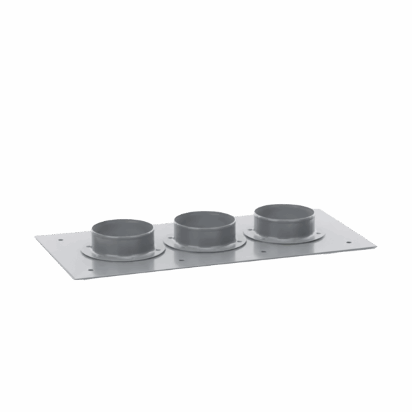 Placa Pasamuros Con Capacidad de 3 Botas de 4"