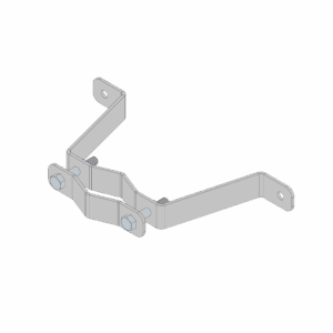 Herraje de Pared Liviano (1 pza) para Sujeción de Mástil  1″ a 1-3/4″.