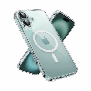 Funda protectora magnética transparente UGREEN Classy para iPhone 16 (transparente)