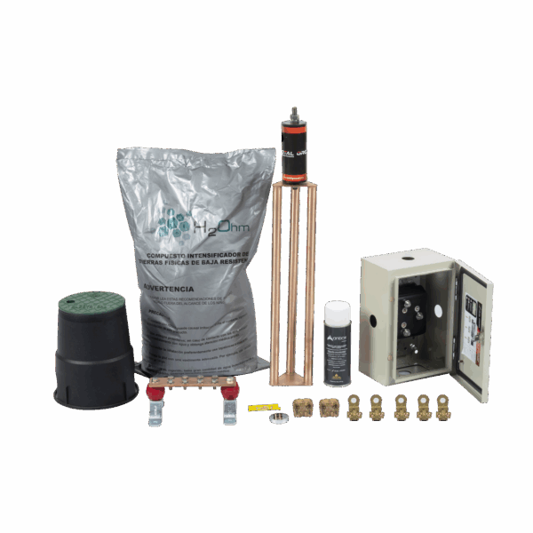 Kit de Tierra Física modelo TG100K con Electrodo Magnetoactivo 67 x 17 cm, capacidad Max: 100 AMP