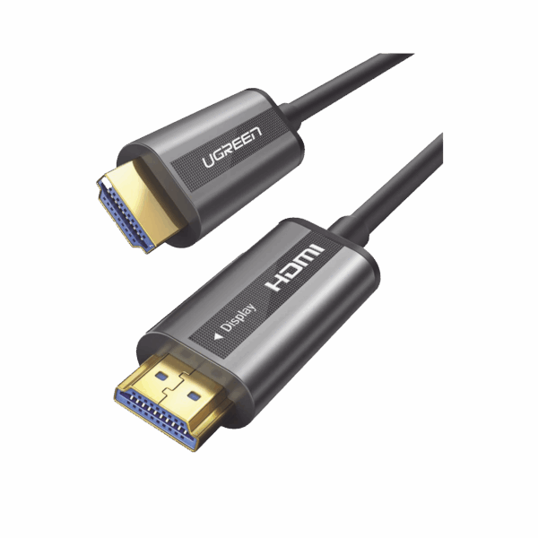 Cable HDMI de 50 Metros por Fibra Óptica 4K@60Hz | Fibra de 4 núcleos + Cobre estañado de 7 núcleos | Compatible con HDMI 2.0 | Alta velocidad 18 Gbps | 3D | HDR | Carcasa de  Zinc | Premium | 2 Años de Garantía.