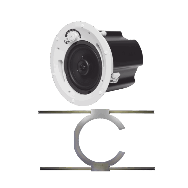 KIT de Bocina de Techo TruAudio de 6.5in CL70V6UL con Soporte de Acero Rígido para Techos Suspendidos