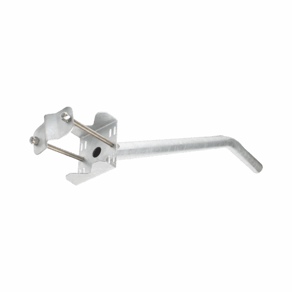 Brazo Galvanizado para Luminaria de 2" Diámetro con Abrazadera para Poste hasta 6" Diámetro.