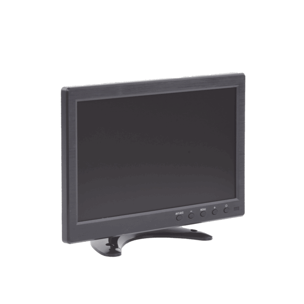 Monitor 10.1" TFT-LCD ideal para colocar en vehículos o DVR/NVR. Entradas de video HDMI, VGA y RCA (CVBS)
