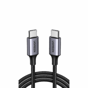 Cable USB-C a USB-C | 2 Metros | Transferencia de datos de 480 Mbps | Carga Rápida de hasta 60W | QC 4.0/3.0/2.0 | PD3.0 | FPC | AFC | Protección Integrada | Caja de Aluminio | Nylon Trenzado | Color Negro.