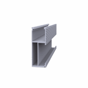 Riel 8 para montaje de módulos fotovoltaicos de aluminio anodizado de 1400mm.