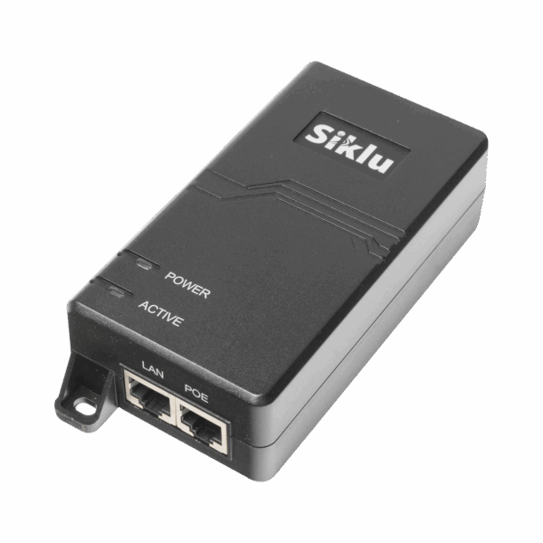 Inyector PoE Pasivo, 1 Gbps, 60 W, 55 Vcc, 100-240 Vca, Cable CA